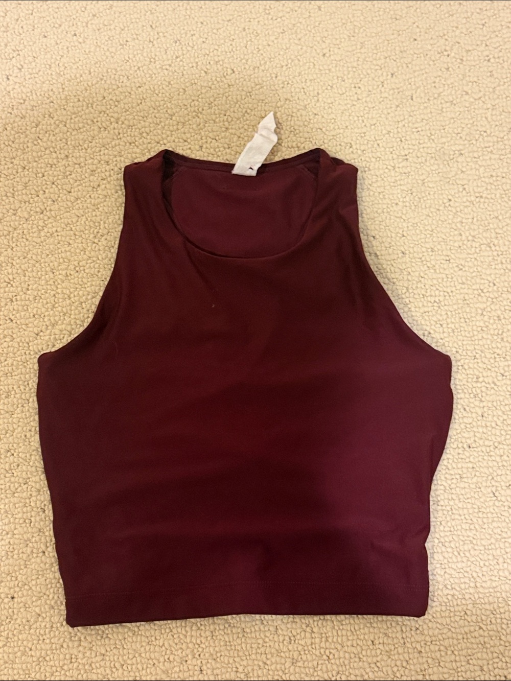 Mondetta Sleeveless Crop Tank Top - Wine